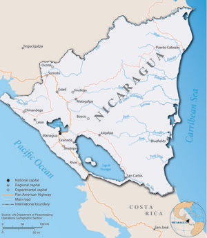 nicaragua map