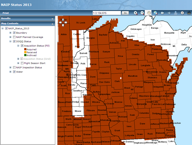 NAIP status in Wisconsin