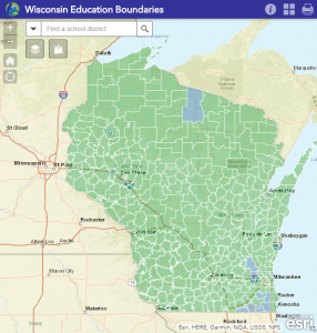 School District Boundary Maps State Cartographer S Office Uw Madison