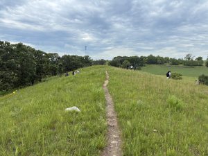 Maydm students collecting data at Empire Prairies